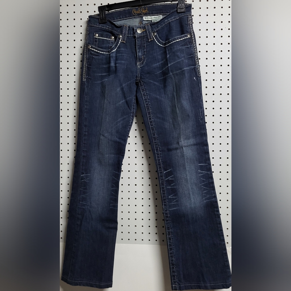 Cruel Girl Lindsay Bootcut Jeans Juniors 5L Low Rise Medium Blue Denim 28x29